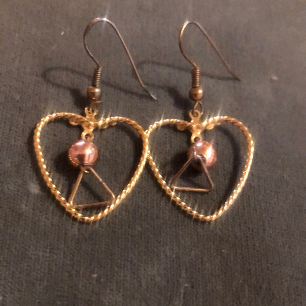 Elegant Gold Heart Earrings